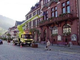 Einsatz an historischer Fassade